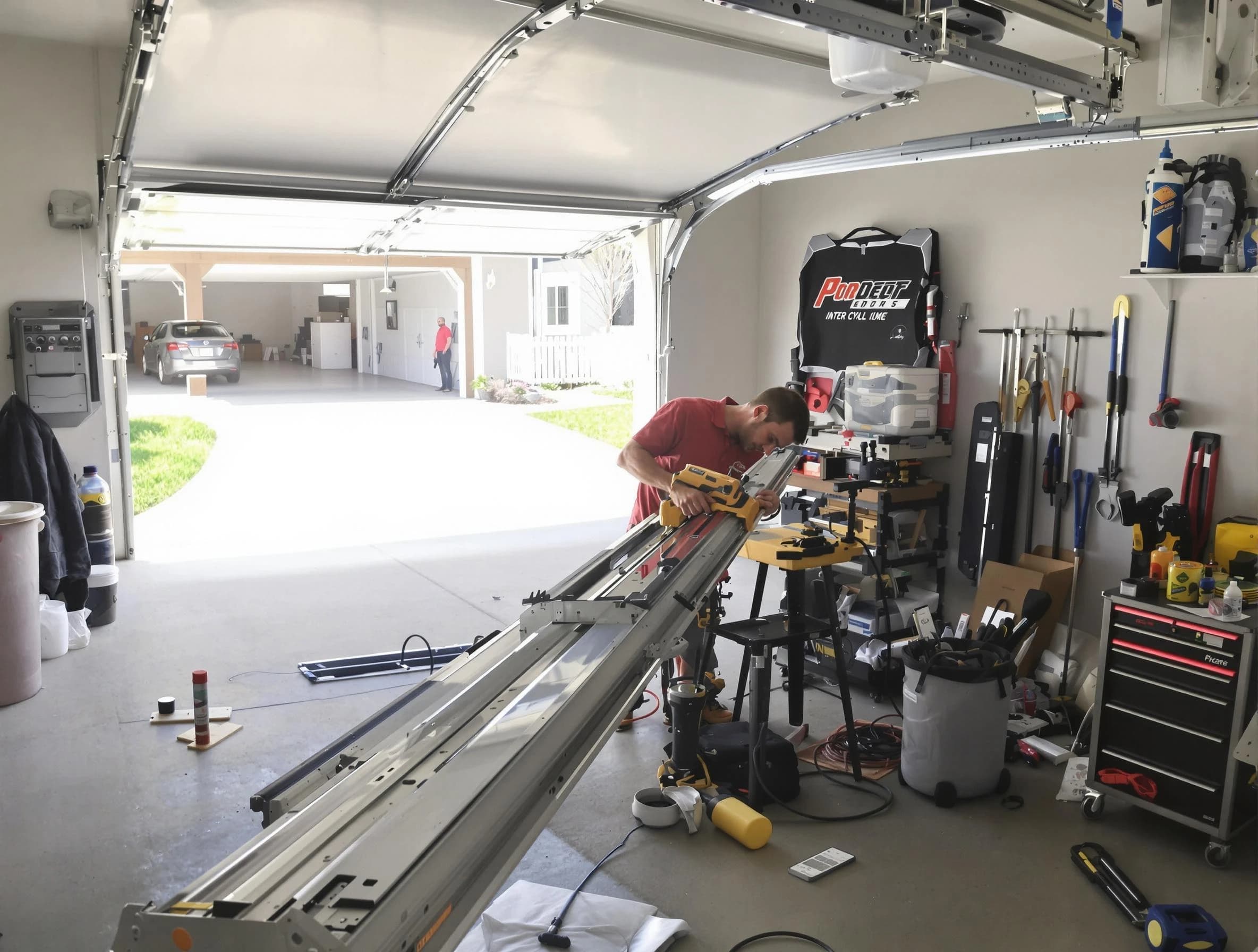 Lehi Garage Door Repair expert performing track repair in Lehi